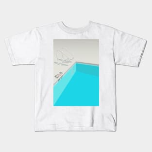 Pool Side Illustration Kids T-Shirt